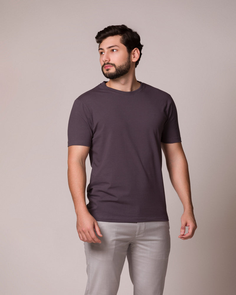 CAMISETA BÁSICA PUNTO H PLOMO