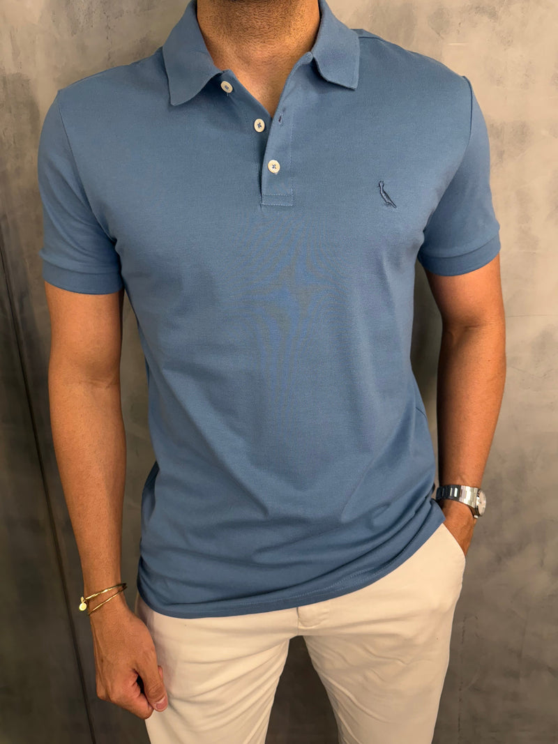 POLO PIQUÉ CLÁSICA RSV AZUL JEANS