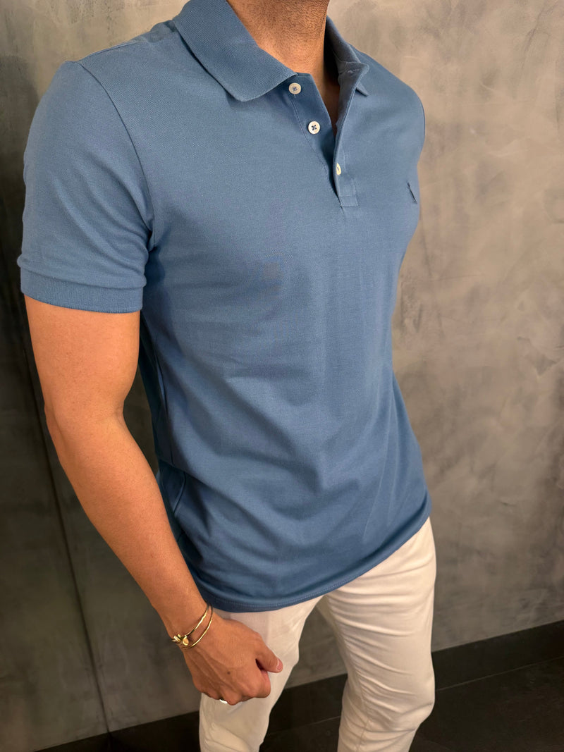 POLO PIQUÉ CLÁSICA RSV AZUL JEANS