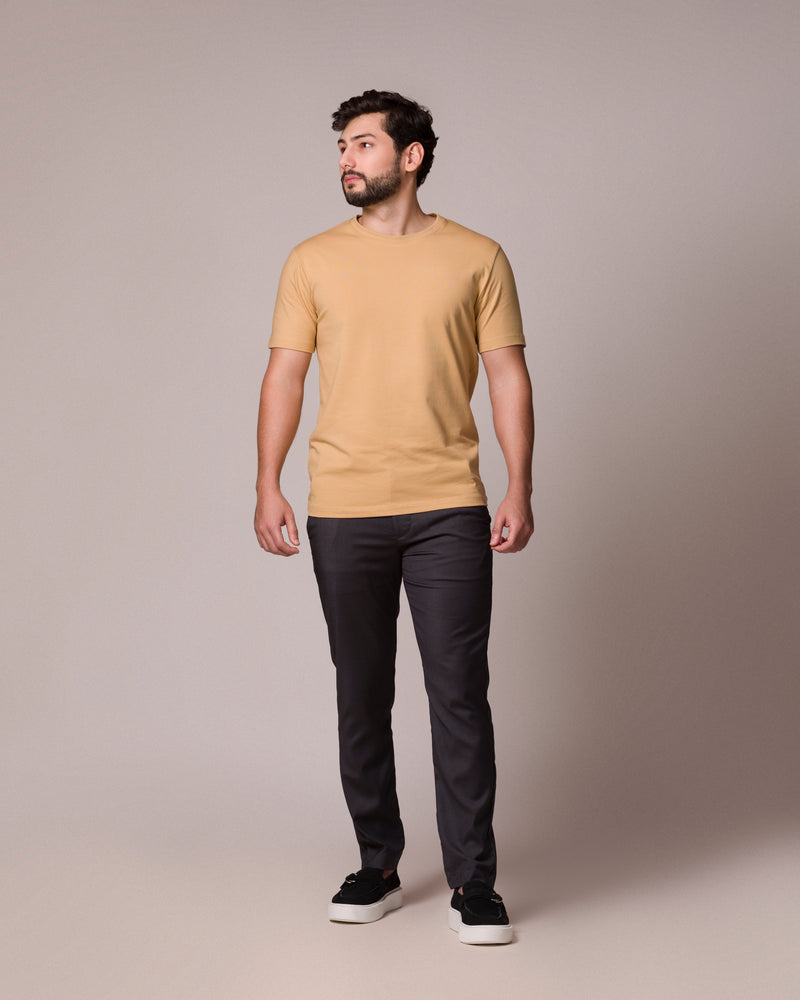 CAMISETA BÁSICA PUNTO H BEIGE