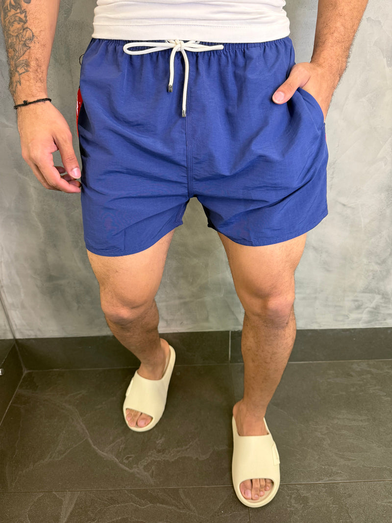 SHORT DE PLAYA LISO PREMIUM RSV AZUL KLEIN