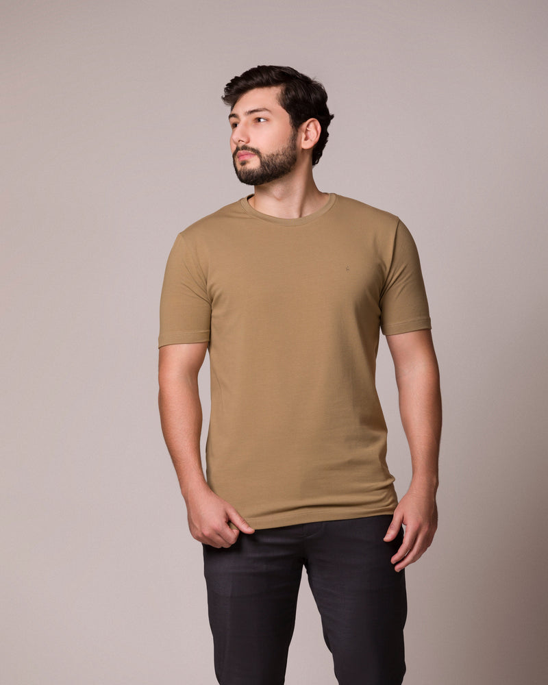 CAMISETA BÁSICA PUNTO H PAJA