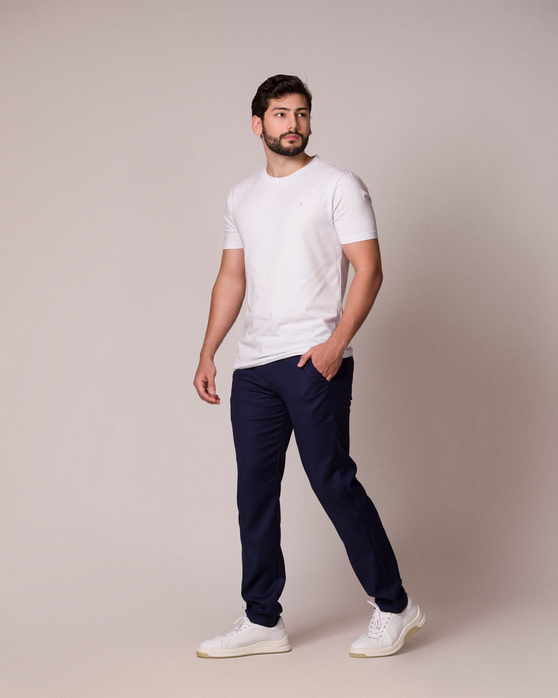 CAMISETA BÁSICA PUNTO H BLANCO