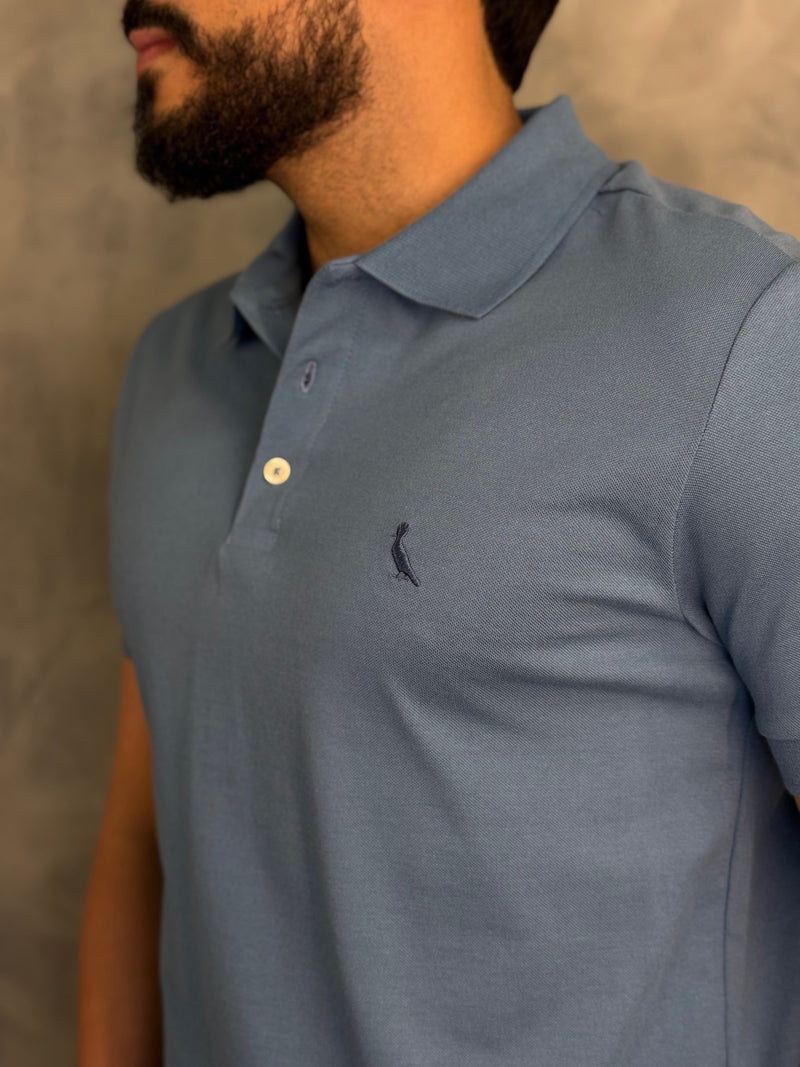 POLO PIQUÉ CLÁSICA RSV AZUL JEANS