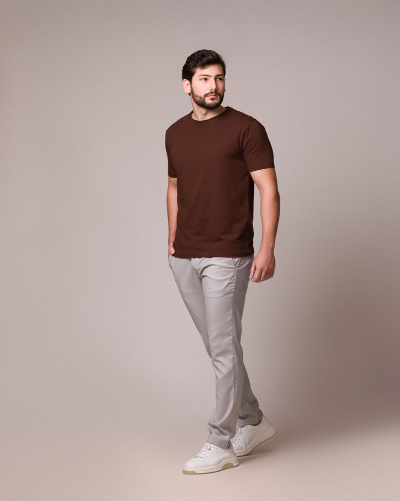 CAMISETA BÁSICA PUNTO H MARRÓN