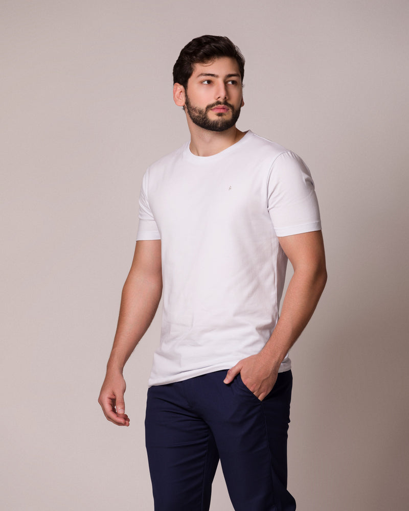 CAMISETA BÁSICA PUNTO H BLANCO