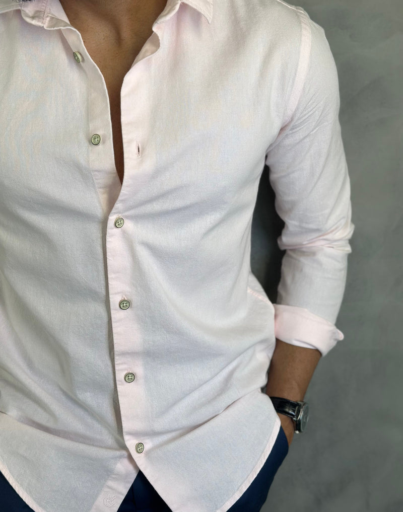 CAMISA M/L OXFORD RESERVA ROSA
