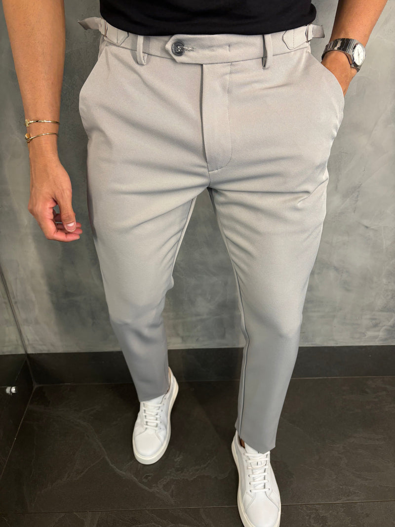 PANTALÓN SASTRERÍA VERONA AJUSTE LATERAL PUNTO H GRIS GIZ