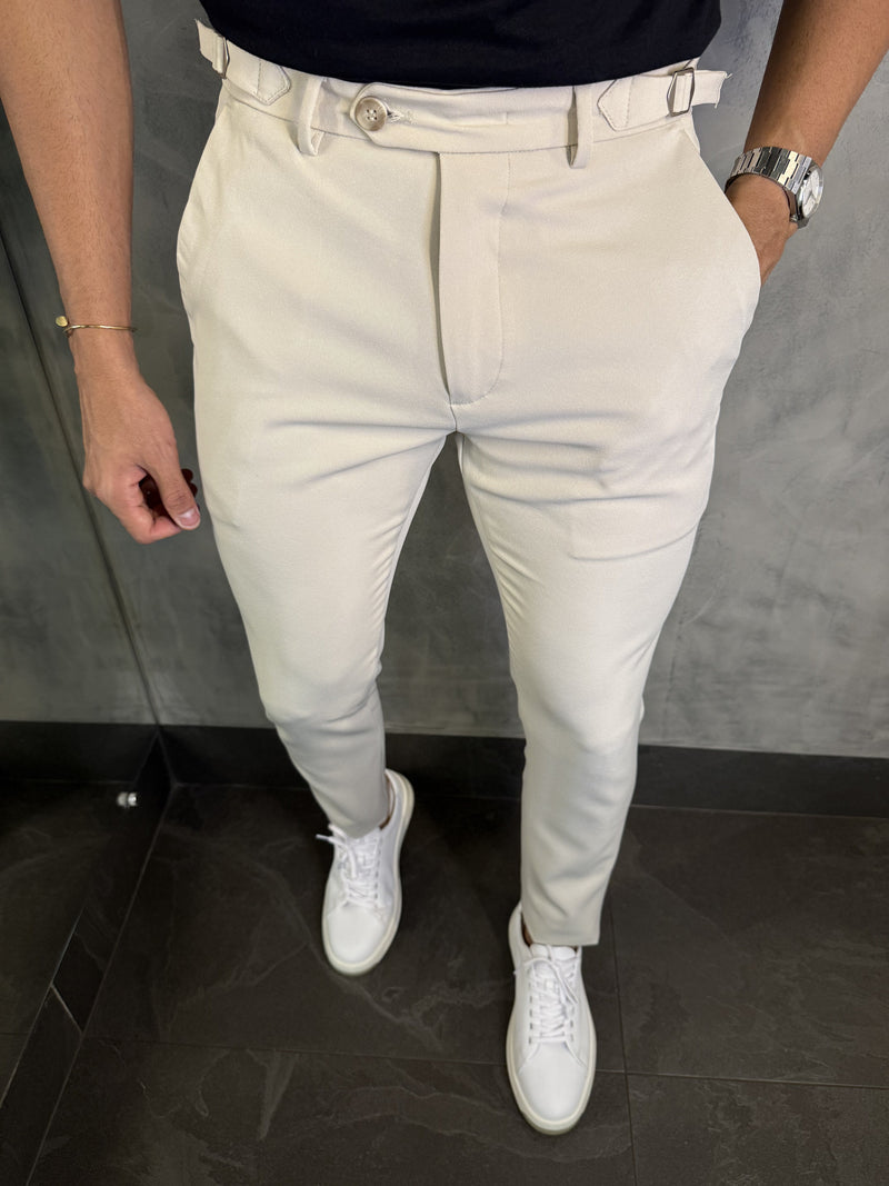 PANTALÓN SASTRERÍA VERONA AJUSTE LATERAL PUNTO H ARENA