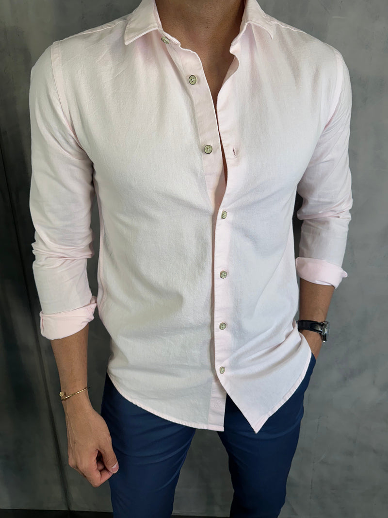 CAMISA M/L OXFORD RESERVA ROSA