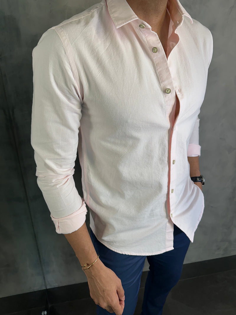 CAMISA M/L OXFORD RESERVA ROSA